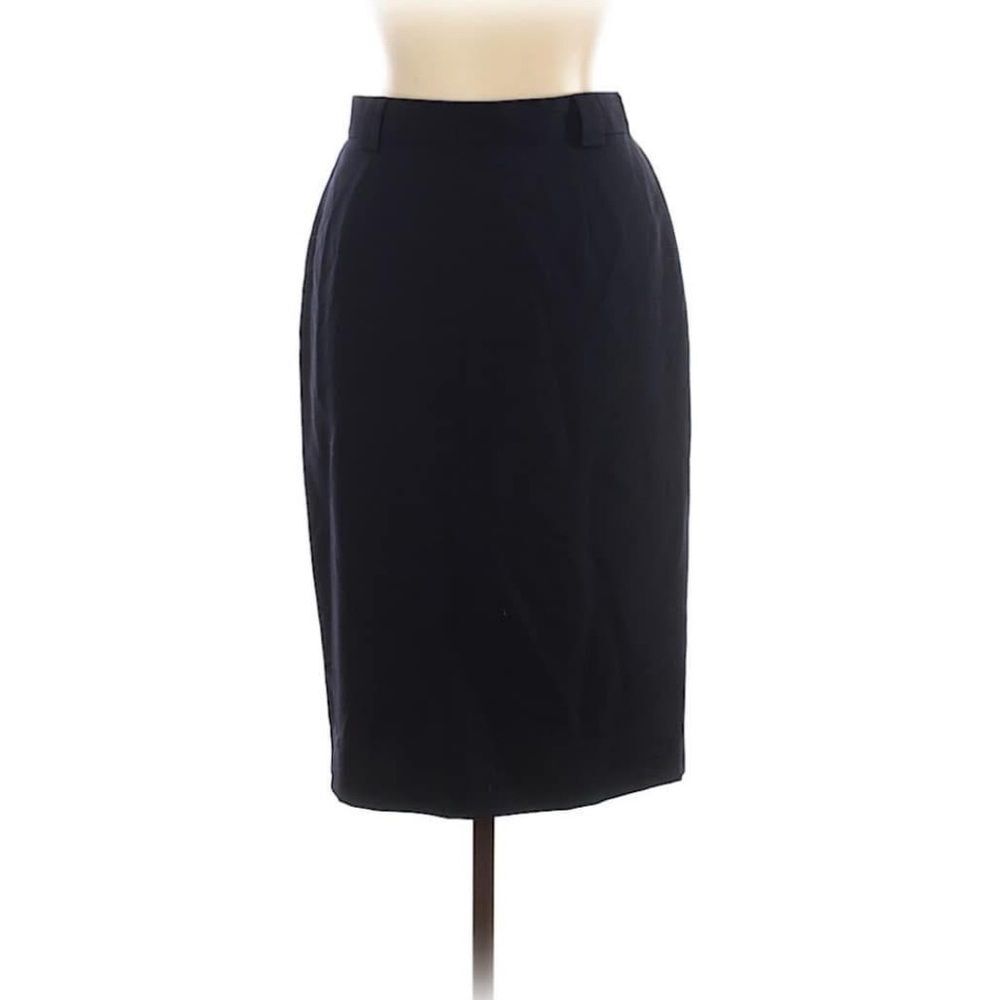 Klein Petit Paris Vintage Navy Blue Pencil Skirt NWOT Size European 38/US 8 Chic
